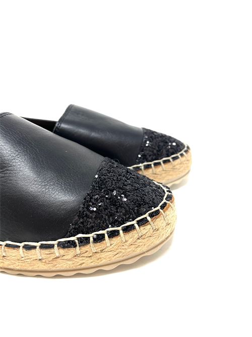 Espadrillas donna con puntale glitter IL LACCIO | 368Y500PELLEBLACKCAM/BALCK